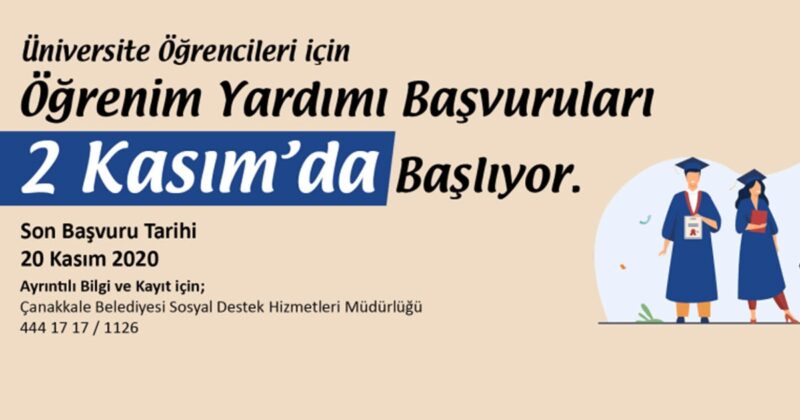 Öğrenim Yardımı Başvuruları 2 Kasım’da Başlıyor